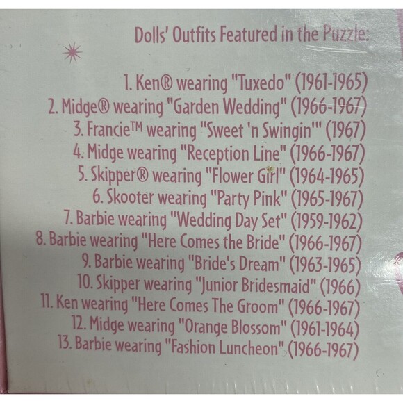 1996 Springbok Puzzle Barbie's Dream Bridal Fashion Show 500 pcs PZL 2486 NIP - Picture 3 of 6